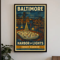 Baltimore Harbor Of Lights Poster