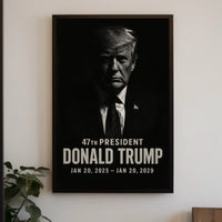 Trump Resolute Leadership Cinematic Portrait Patriot State Pride Home Decor Poster