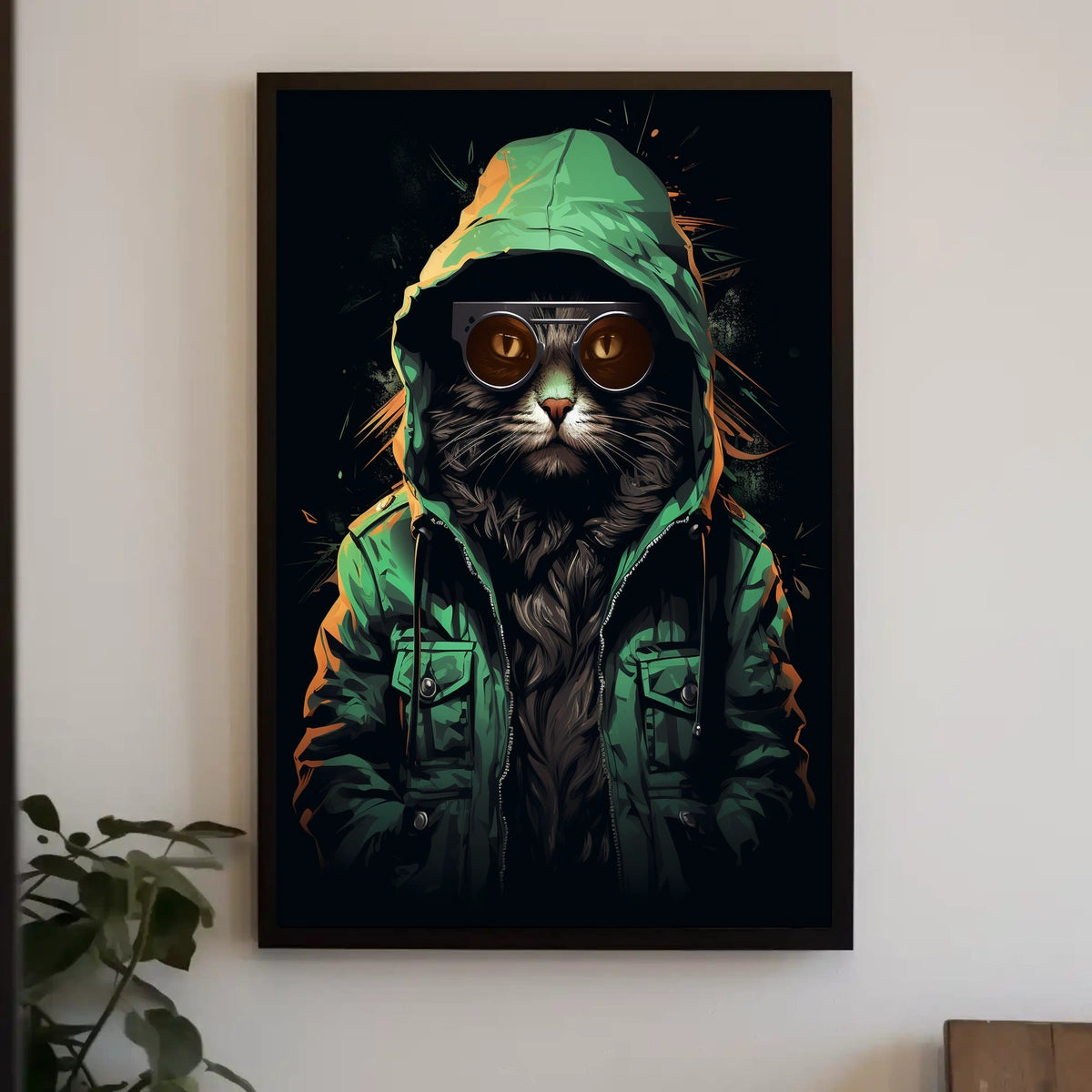 Cool Cat Urban Streetwear Art Poster
