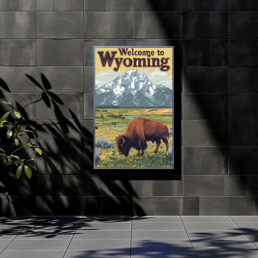 Welcome to Wyoming Vintage Poster