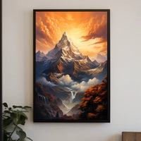 Majestic Mountain Sunrise Poster