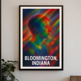 Vibrant Portrait Bloomington Indiana Expressionism Poster