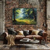 Serene Forest Impressionist Art Poster for Tranquility