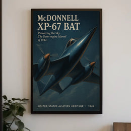McDonnell XP-67 Bat Vintage Aviation Poster