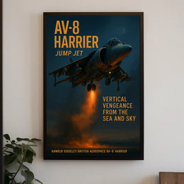 Harrier Jump Jet Aviation Art Poster
