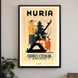 Núria Pyrenees Catalan Travel Poster