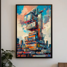 Modern SN Typography Art Poster