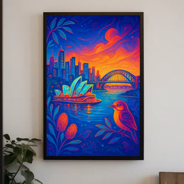 Sydney Skyline at Dusk Poster