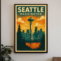 Seattle Skyline Poster