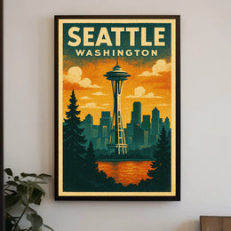 Seattle Skyline Poster