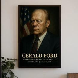 Gerald Ford 38th President Poster Home Decor Wall Art