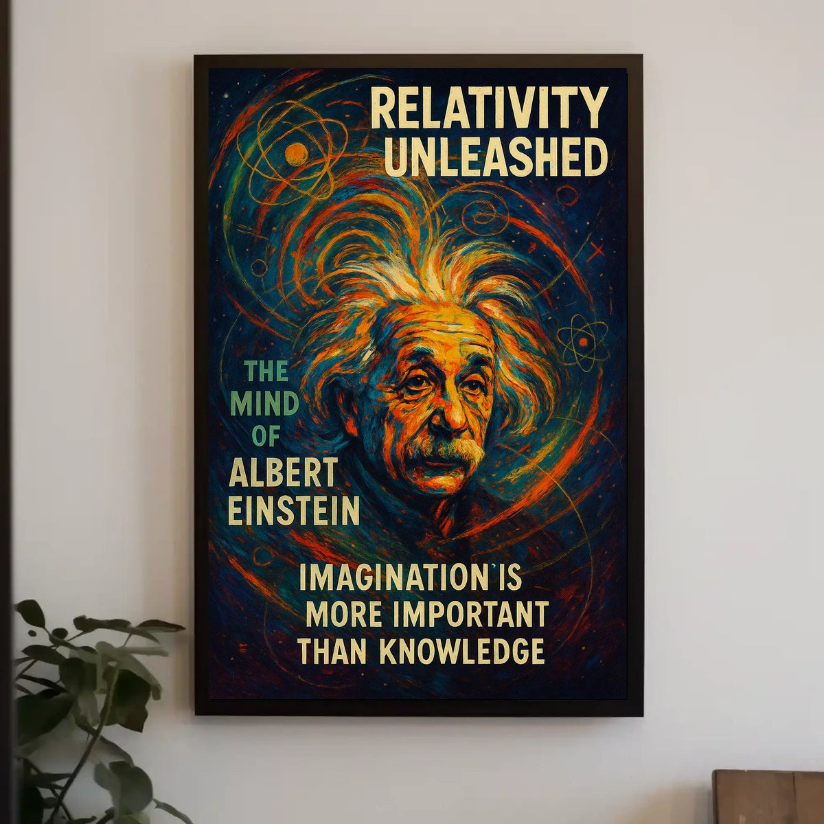 Einstein Imagination Relativity Poster: Science Meets Art