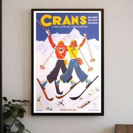 Crans Ski Resort Advertisement Poster