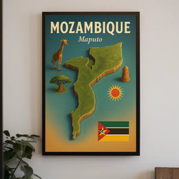 Mozambique Travel Poster