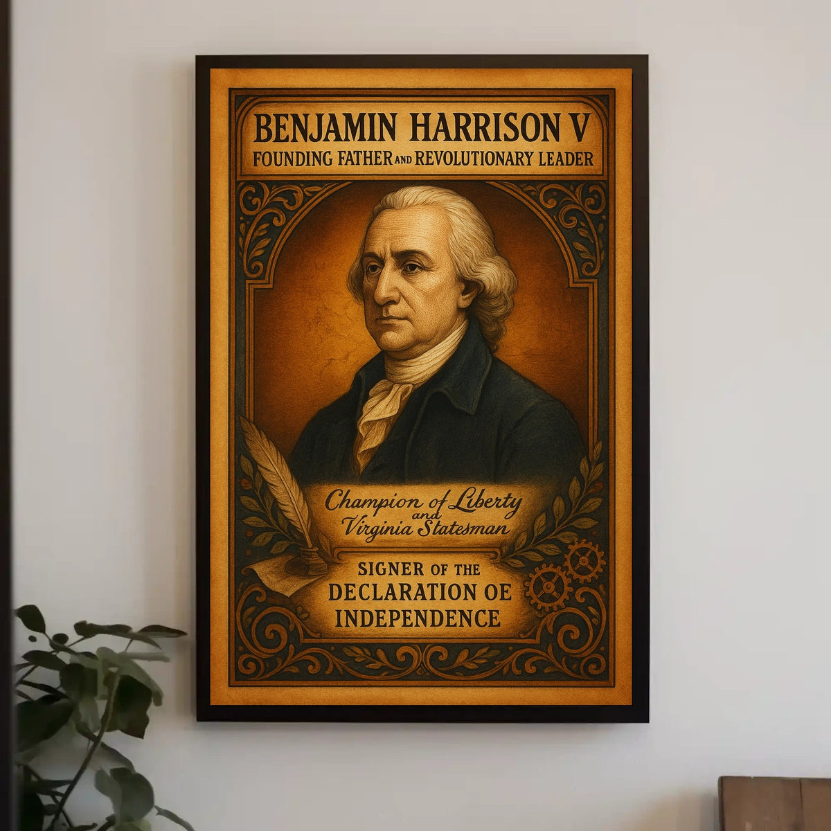 Benjamin Harrison V Founding Father Poster