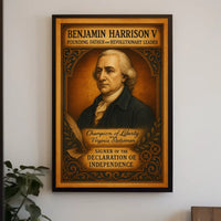 Benjamin Harrison V Founding Father Poster