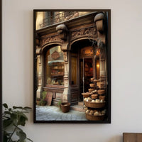 Charming Vintage Bakery Scene Poster