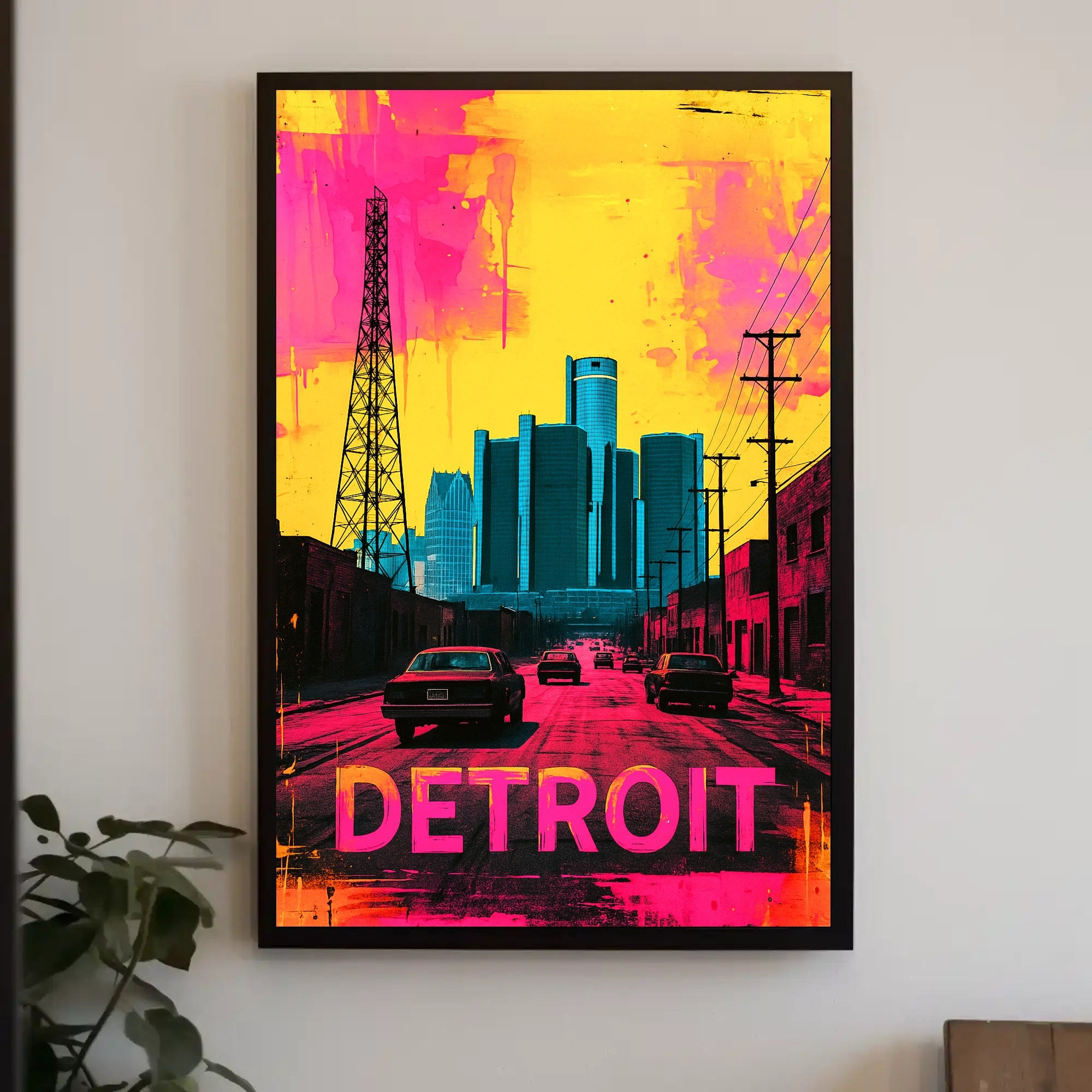 Vibrant Detroit Poster PosterGoat
