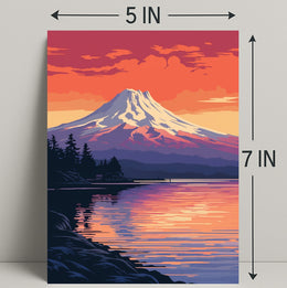 Tranquil Mountain Sunset Poster PosterGoat