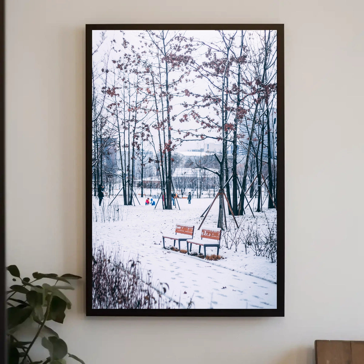 Winter Serenity In The Park Poster