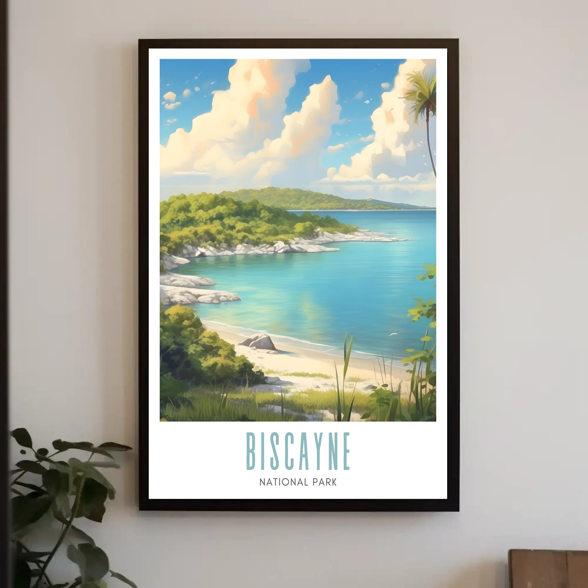 Biscayne Tranquil Shores Travel Poster Print