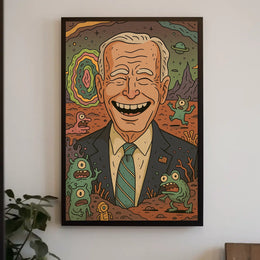 Presidential Cartoon Adventure Poster