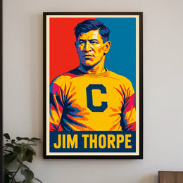 Jim Thorpe Iconic Athlete Poster