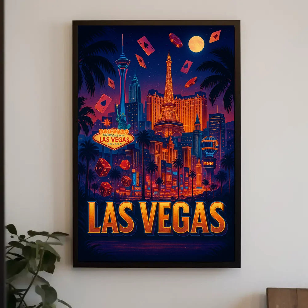 Las Vegas Nightlife Vibes Urban or Cityscape Poster PosterGoat