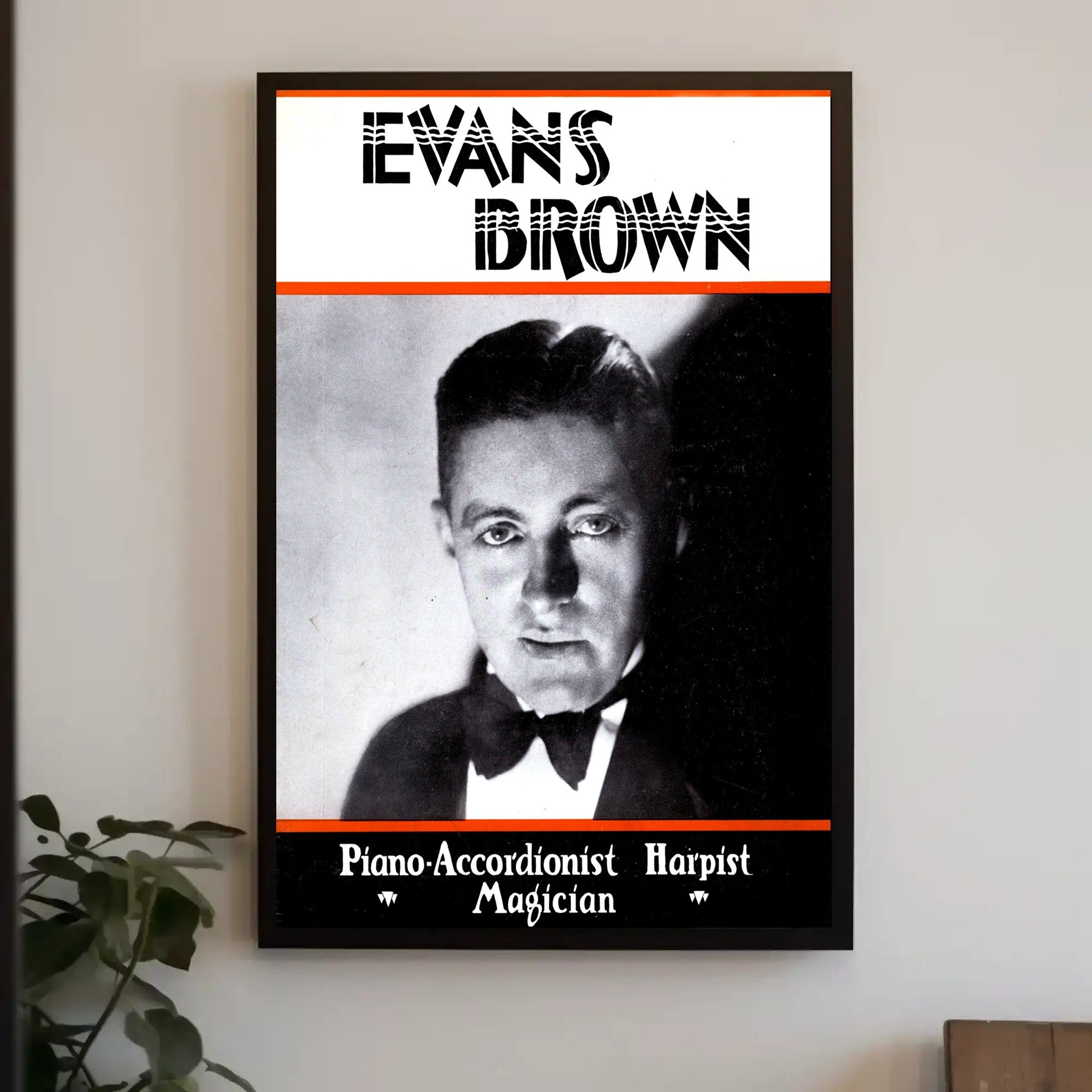 Evans Brown Performer Vintage Cultural Heritage Poster