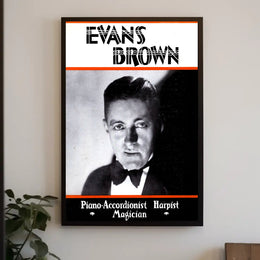 Evans Brown Performer Vintage Cultural Heritage Poster