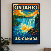 Ontario Canada United States Niagara Falls Poster