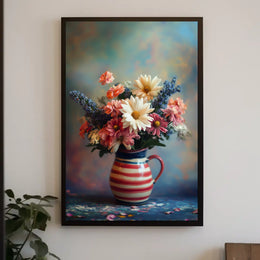 Vibrant Floral Bouquet Artwork For Home Decor Poster