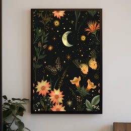 Enchanted Nighttime Scene Fantasy or Mythology Poster