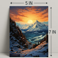 Majestic Mountain Sunrise Poster
