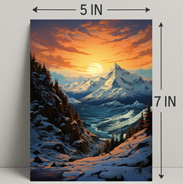 Majestic Mountain Sunrise Poster