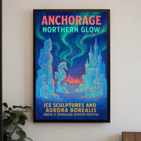 Anchorage Northern Glow Poster