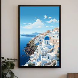 Santorini Serenity Poster PosterGoat
