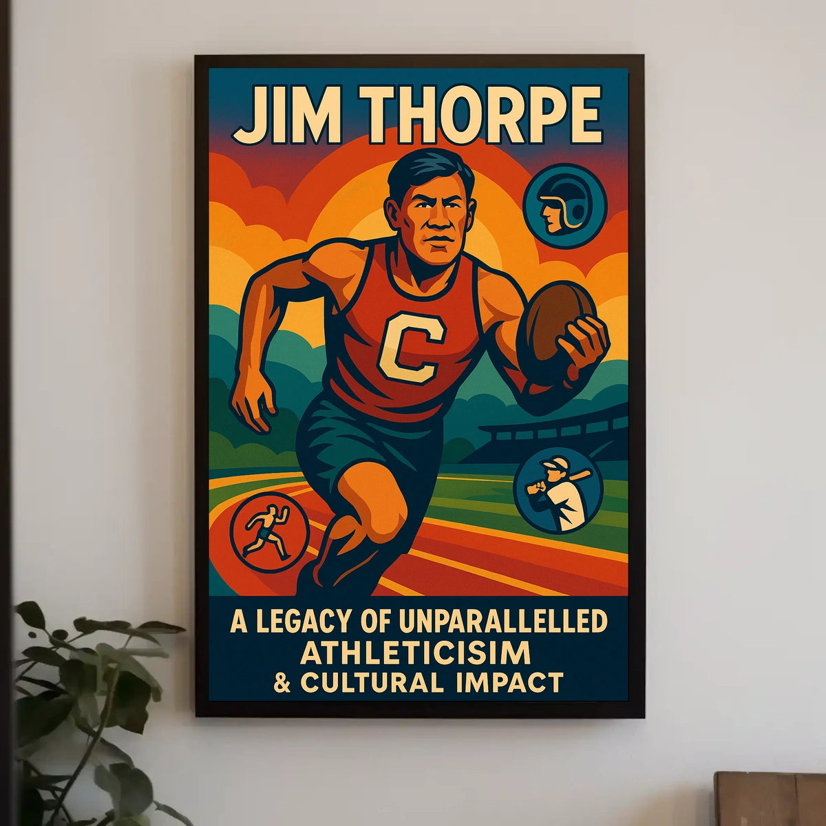 Celebrating a Sports Legend Jim Thorpe Poster