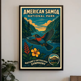 American Samoa Vintage Travel Poster: Nature's Symphony
