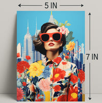 Floral Fusion In The City Poster