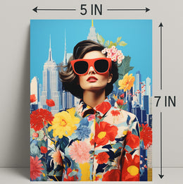 Floral Fusion In The City Poster