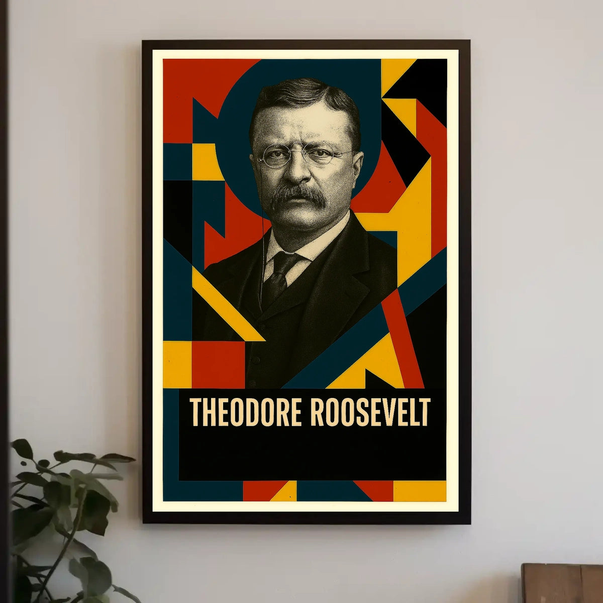 Theodore Roosevelt 26th President of the United States Abstract Pop Poster