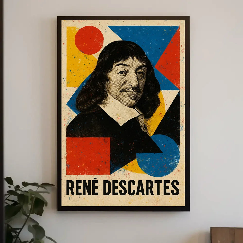 Rene Descartes Enlightenment Philosophy Art Poster