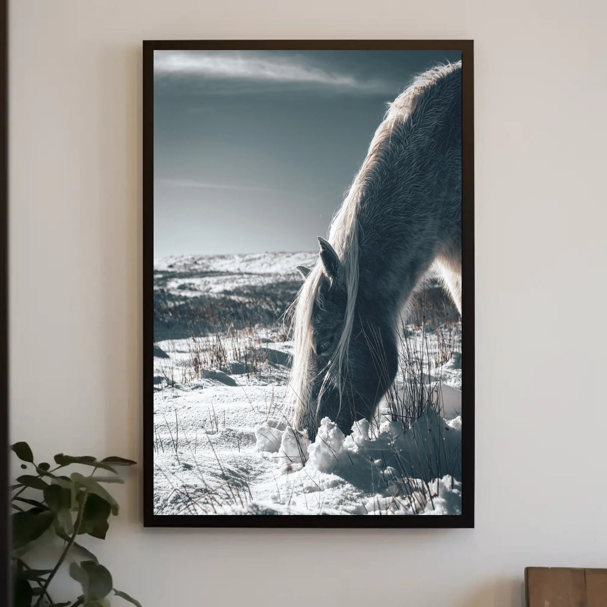 Winter Serenity A Horse In Snow Poster