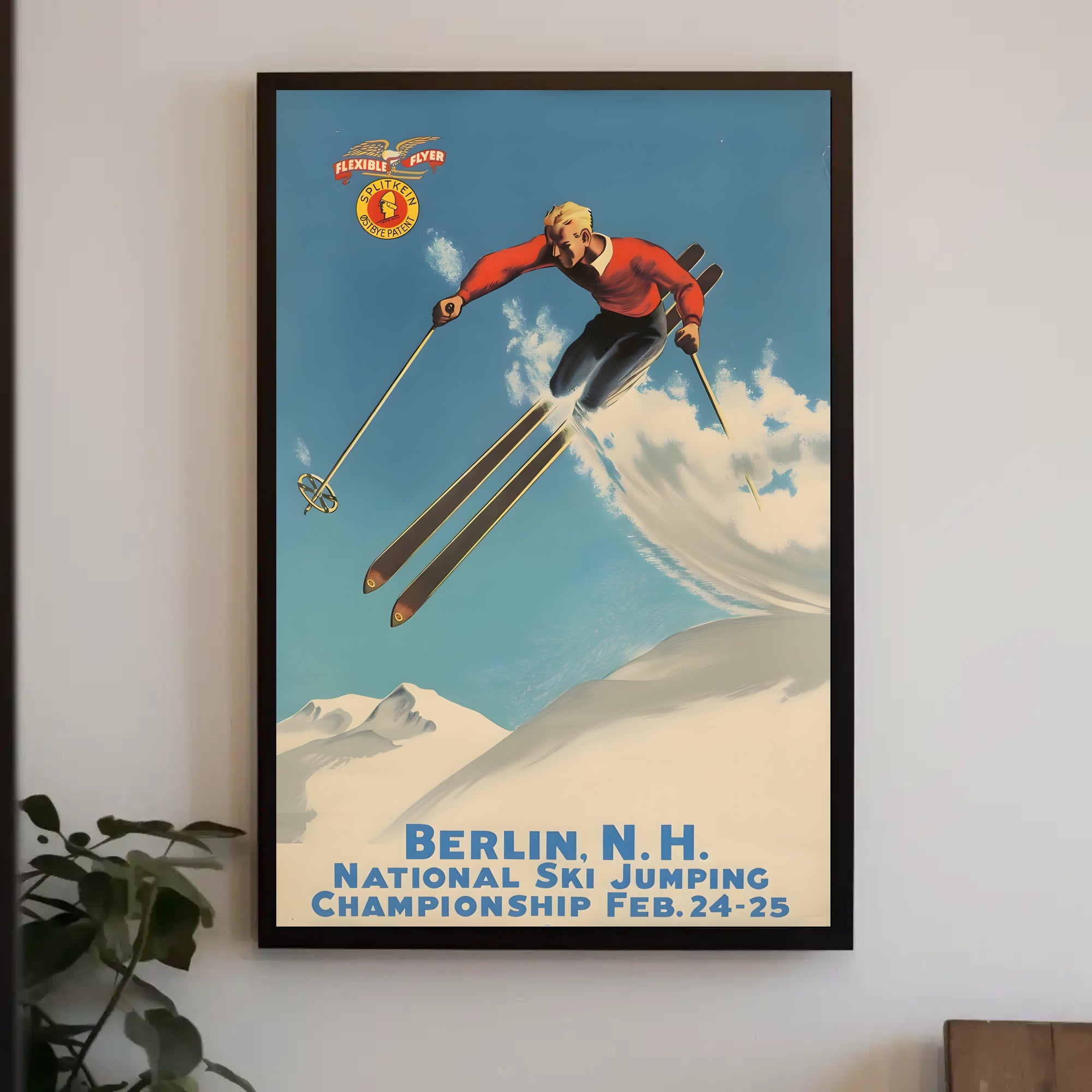 Ski Jumping Championship Vintage Sports Poster PosterGoat