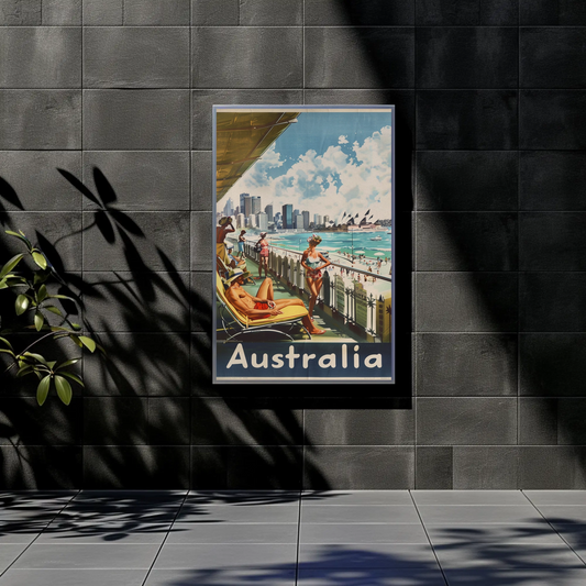 Australia Beach Vintage Poster Retro