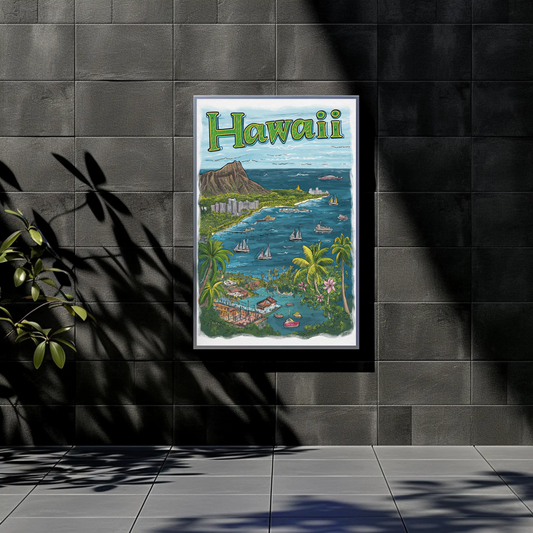 Hawaii Vintage Poster