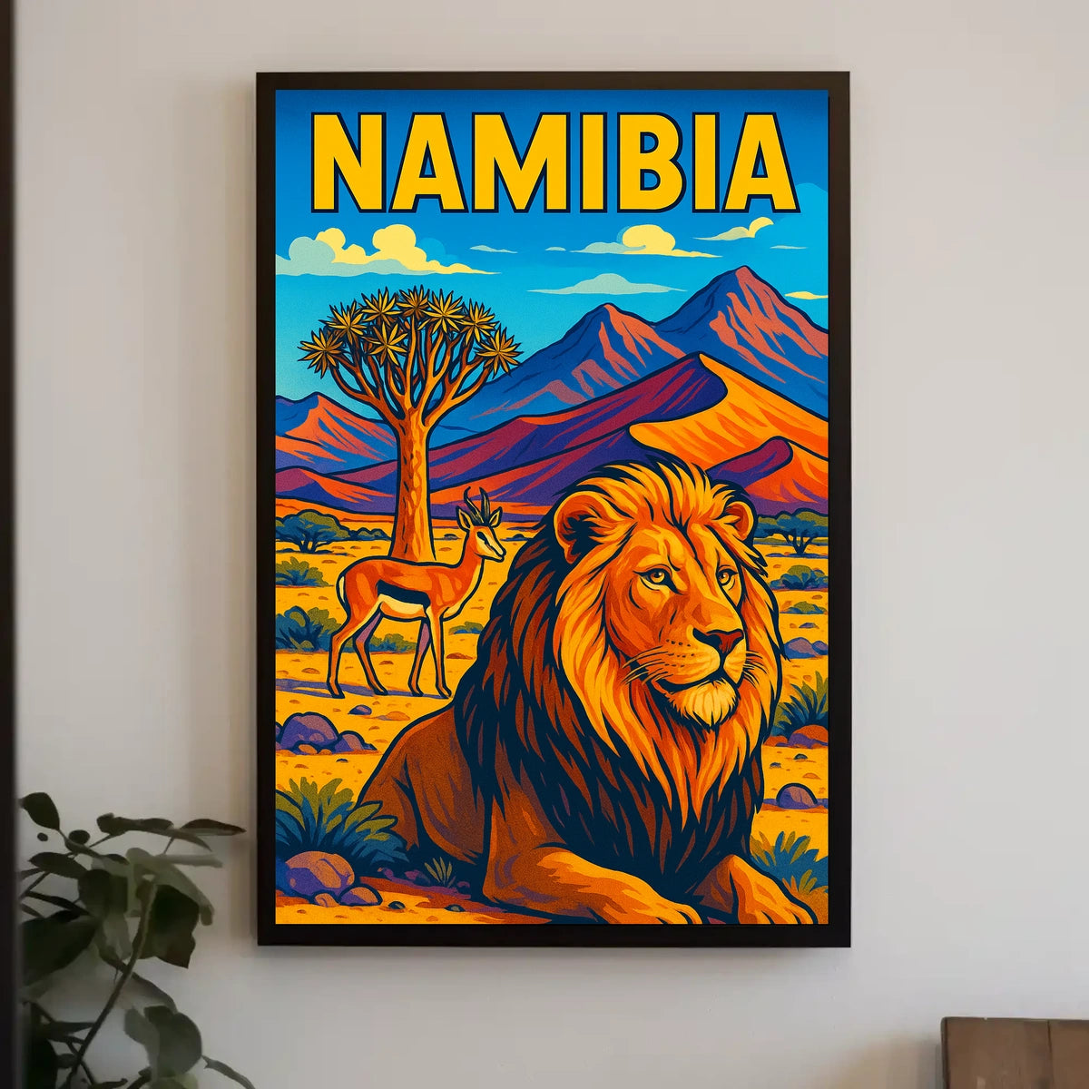 Namibia Wildlife Adventure Poster