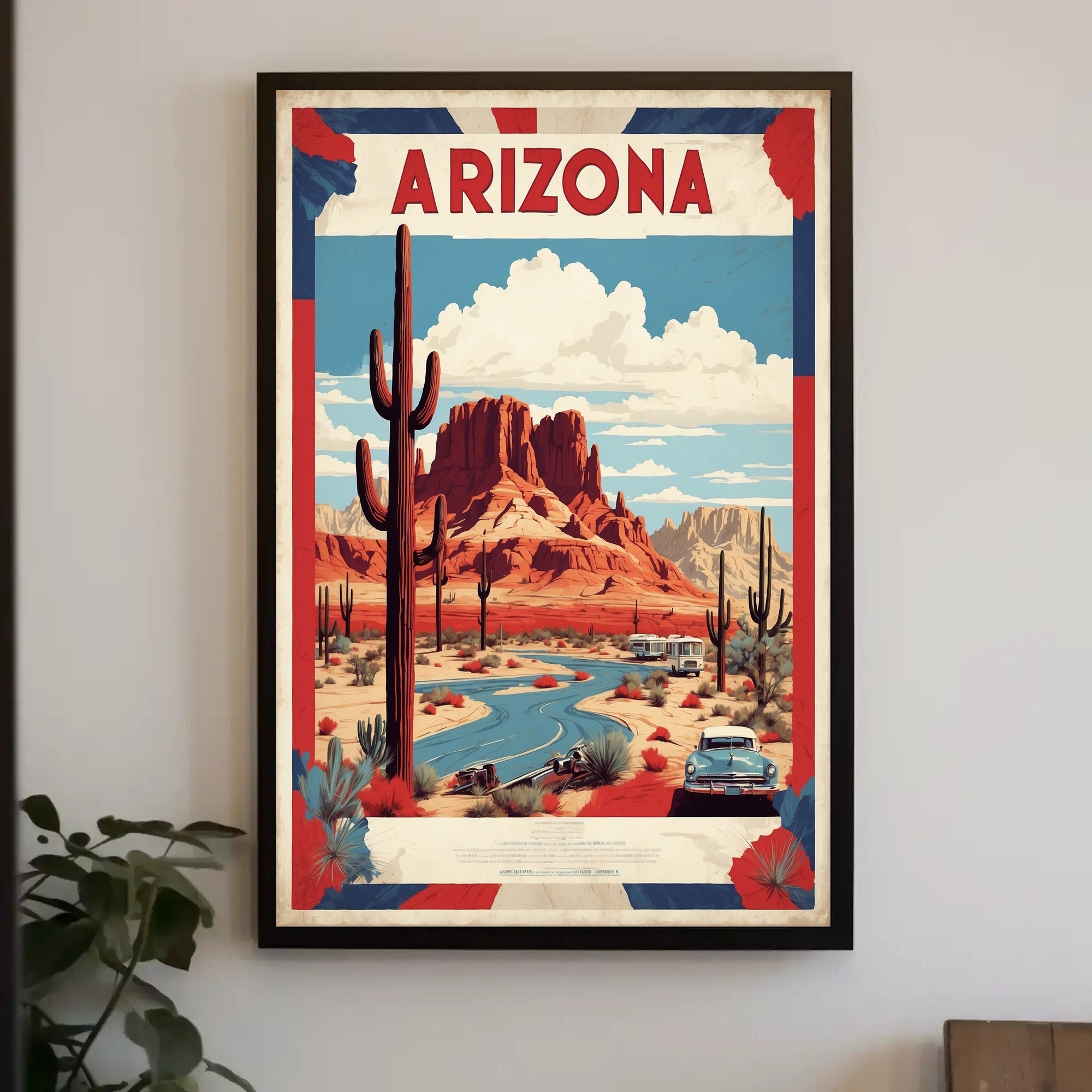 Arizona Desert Vintage Travel Poster