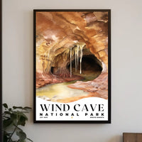 Wind Cave Watercolor Wall Art Poster